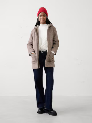 Melton Hooded Jacket | Banana Republic Factory