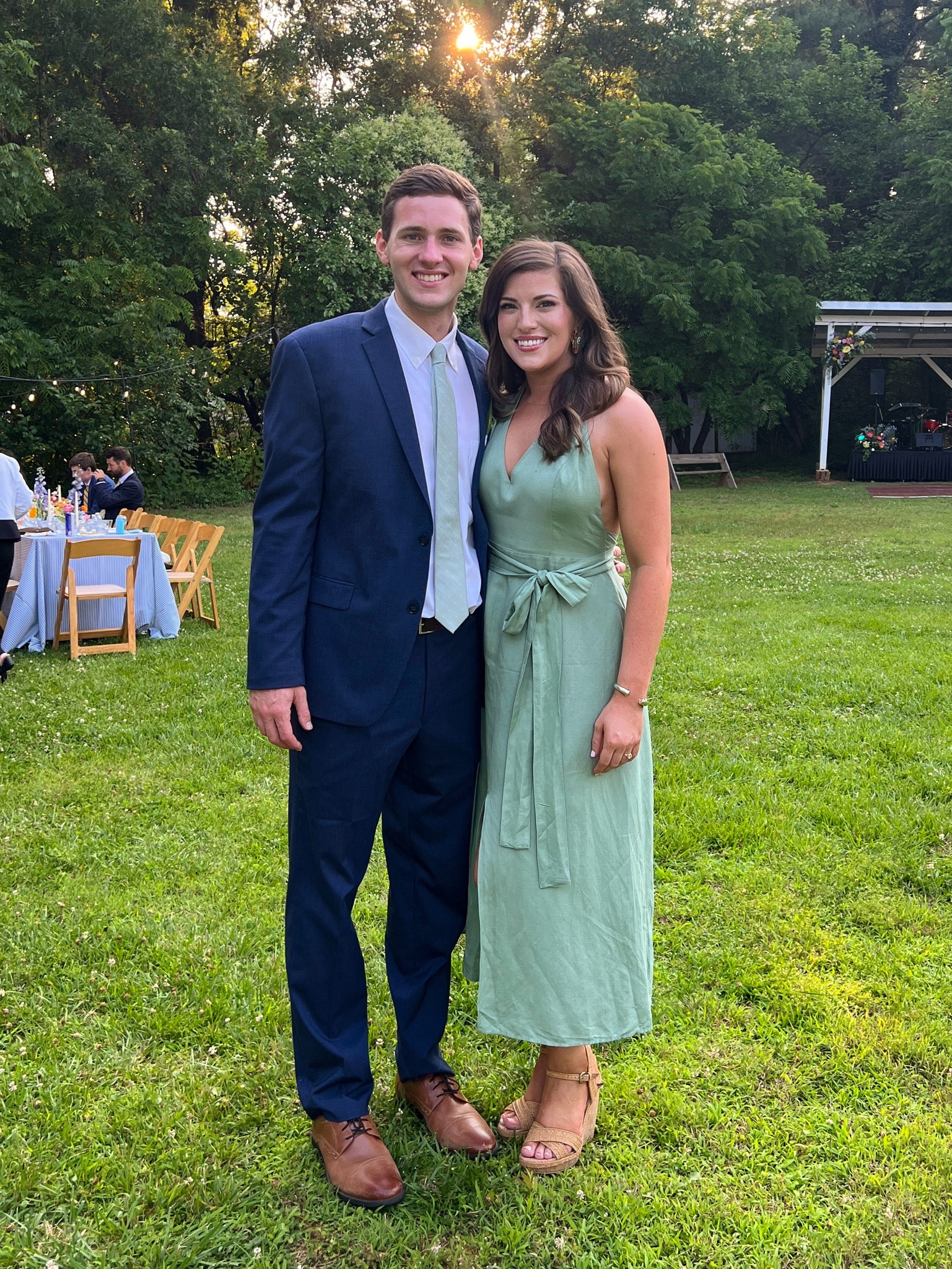 Garden party summer wedding 💐 Highly recommend a linen dress & wedges for walking in the grass!

#LTKFind #LTKwedding