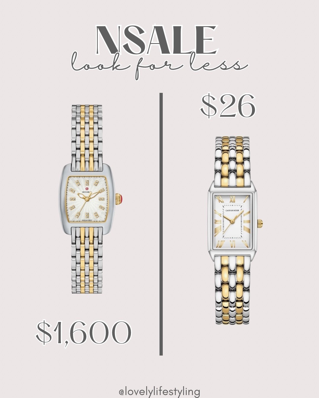 NSALE look for less Michele two toned watch

#LTKSaleAlert #LTKOver40