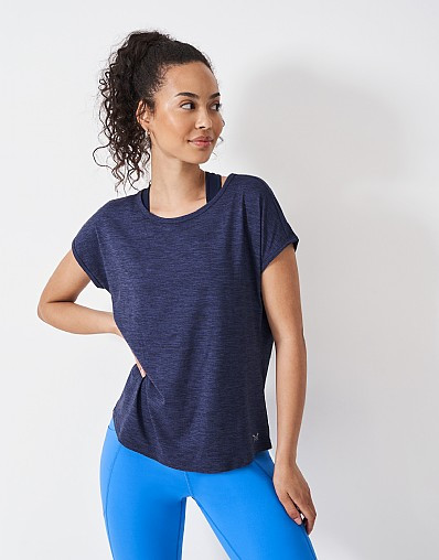 Women's Relaxed Sports T-Shirt in Navy from Crew Clothing | Crew Clothing (UK)
