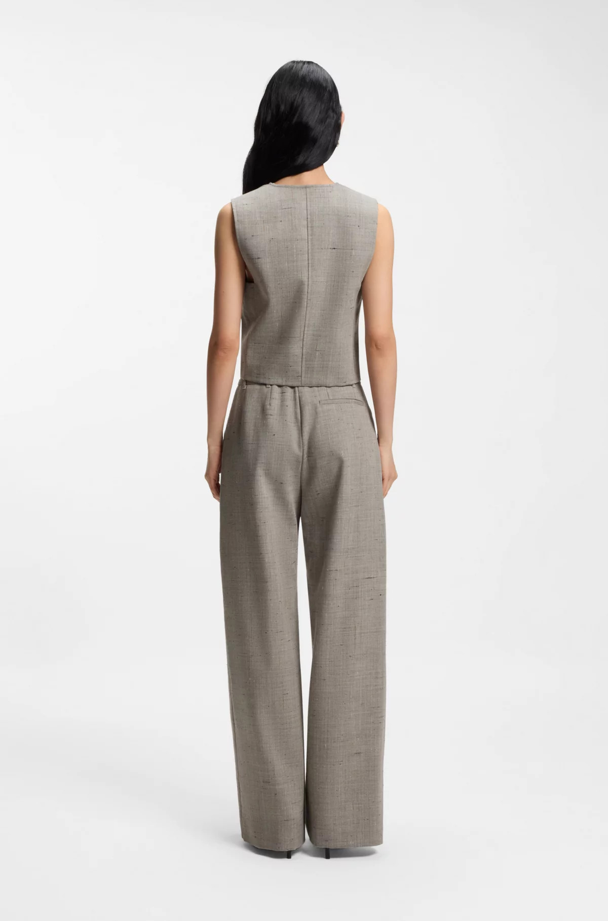 Regular-fit trousers in a wool blend | HUGO BOSS AG - Australia