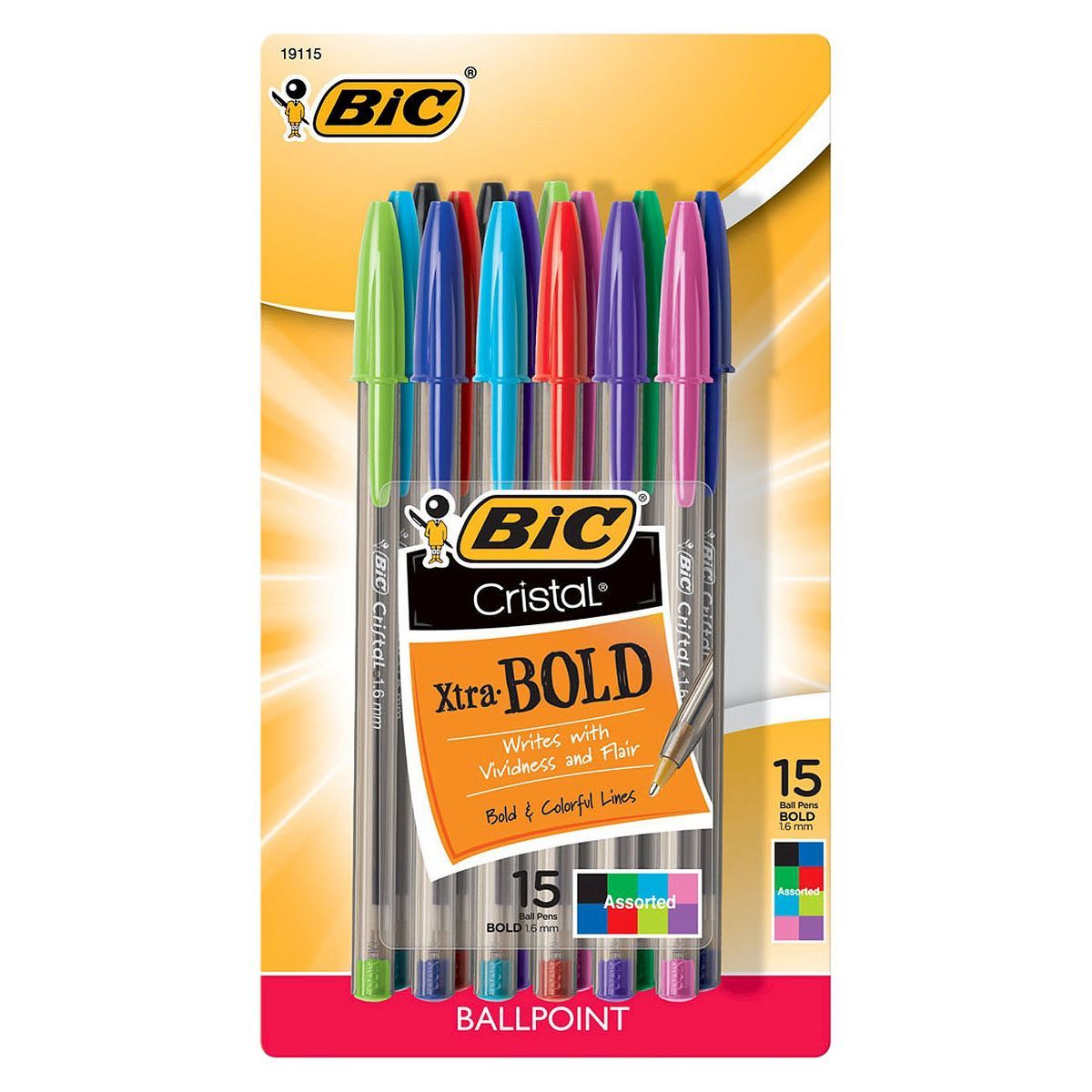 BIC Xtra Bold Ballpoint Pens, 15ct - Multicolor | Target