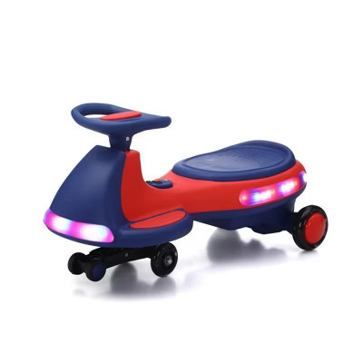 12V Electric Wiggle Ride-On Car with Pedals, Dual Motor Swing Toy with Rechargeable Battery, Bluetooth, Anti-Rollover & Flashing Wheels for Ages 3+ | Target