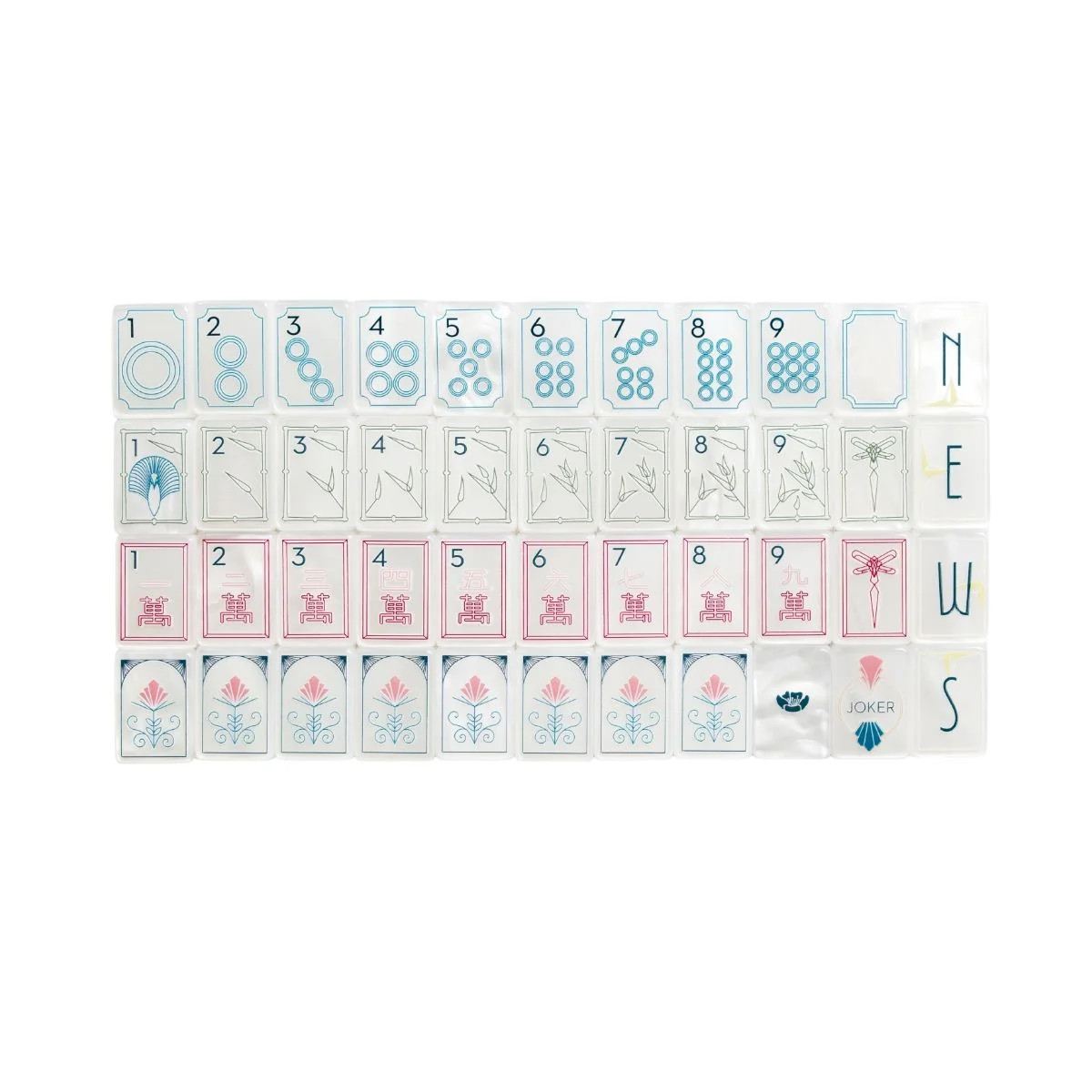 Mahjong Tile Set in Mother of Pearl | Deco Collection, Classic & Elegant | The Mahjong House