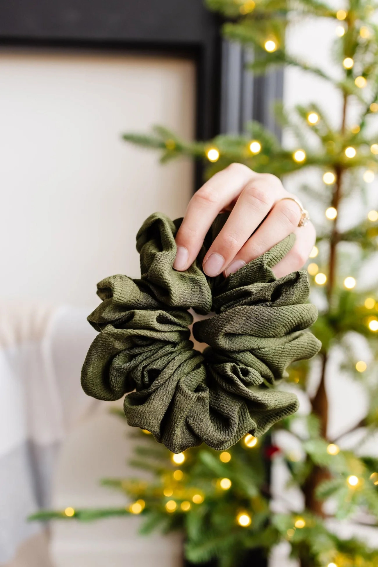 Evergreen Jumbo Scrunchie | Shop Andi