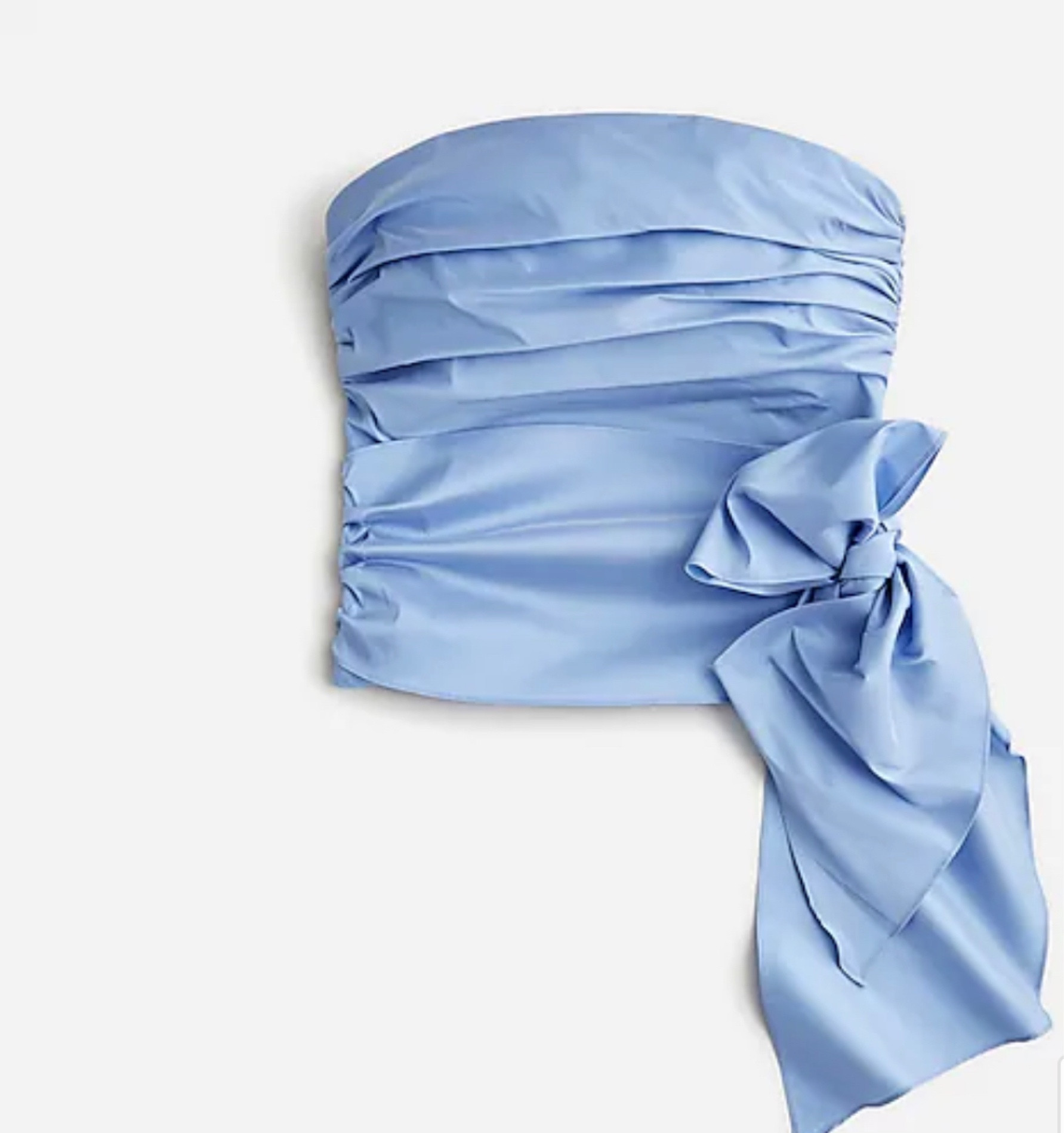 Taffeta strapless top with bow spring tops 

#LTKFind #LTKstyletip #LTKtravel