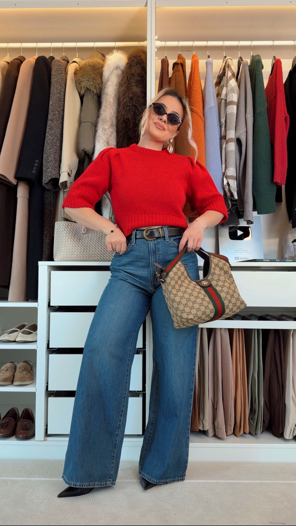 Styling high waisted jeans 🤍

#LTKmomlife #LTKgrwm #LTKootd