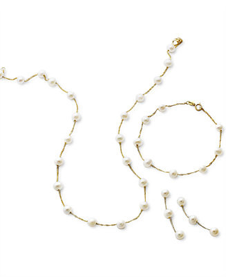 EFFY® Cultured Freshwater Pearl Tin Cup Necklace, Bracelet & Earrings Jewelry Collection | Macy's