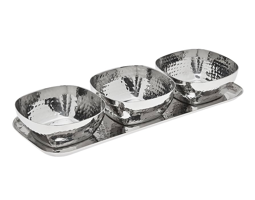 Hammered Tray & 3 Small Bowls | Amazon (US)