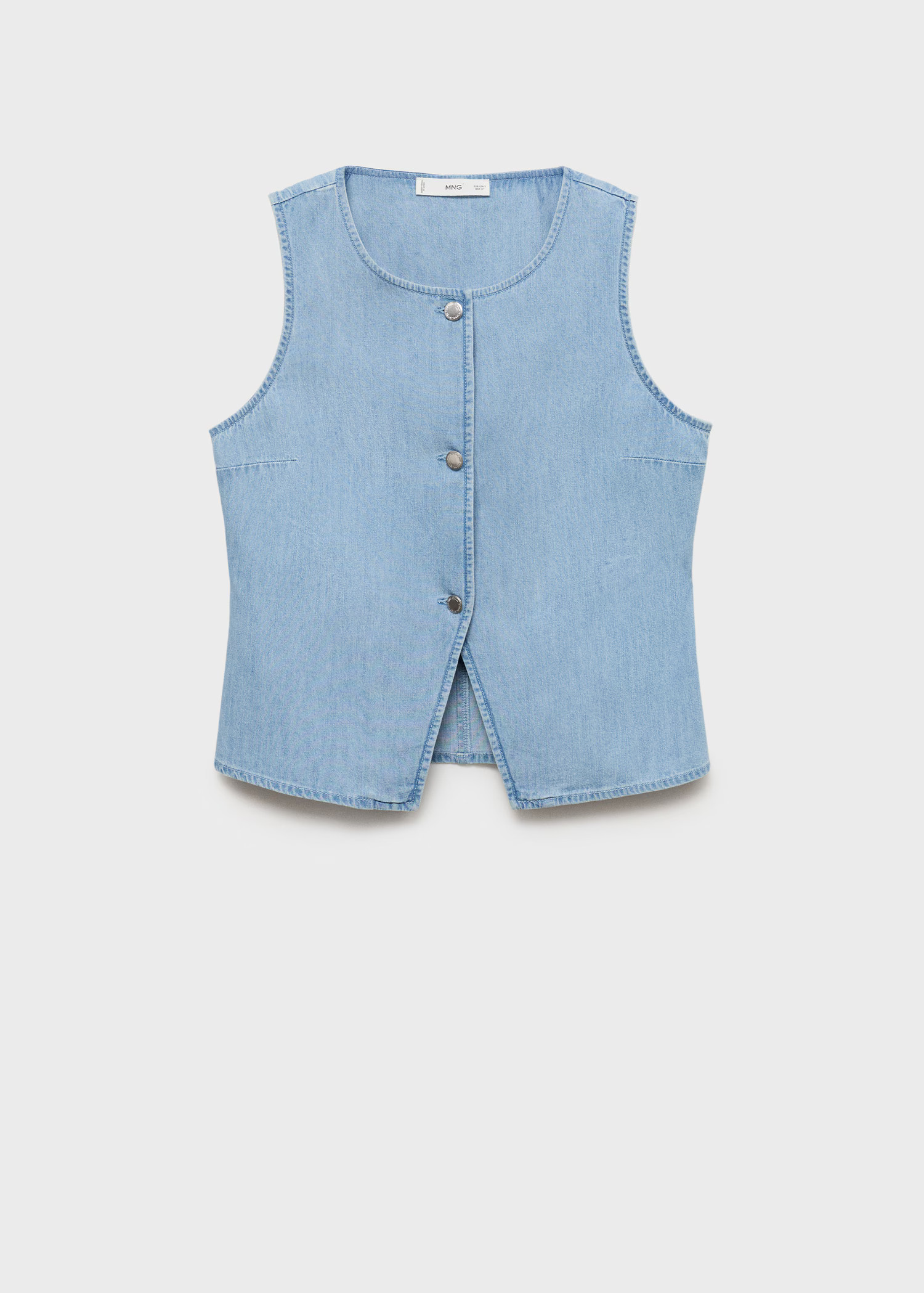 Buttoned denim gilet - Women | MANGO United Kingdom | MANGO (UK)