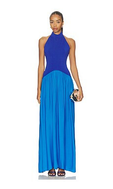 Solid & Striped The Halter Soglio Dress in Cosmic Blue from Revolve.com | Revolve Clothing (Global)