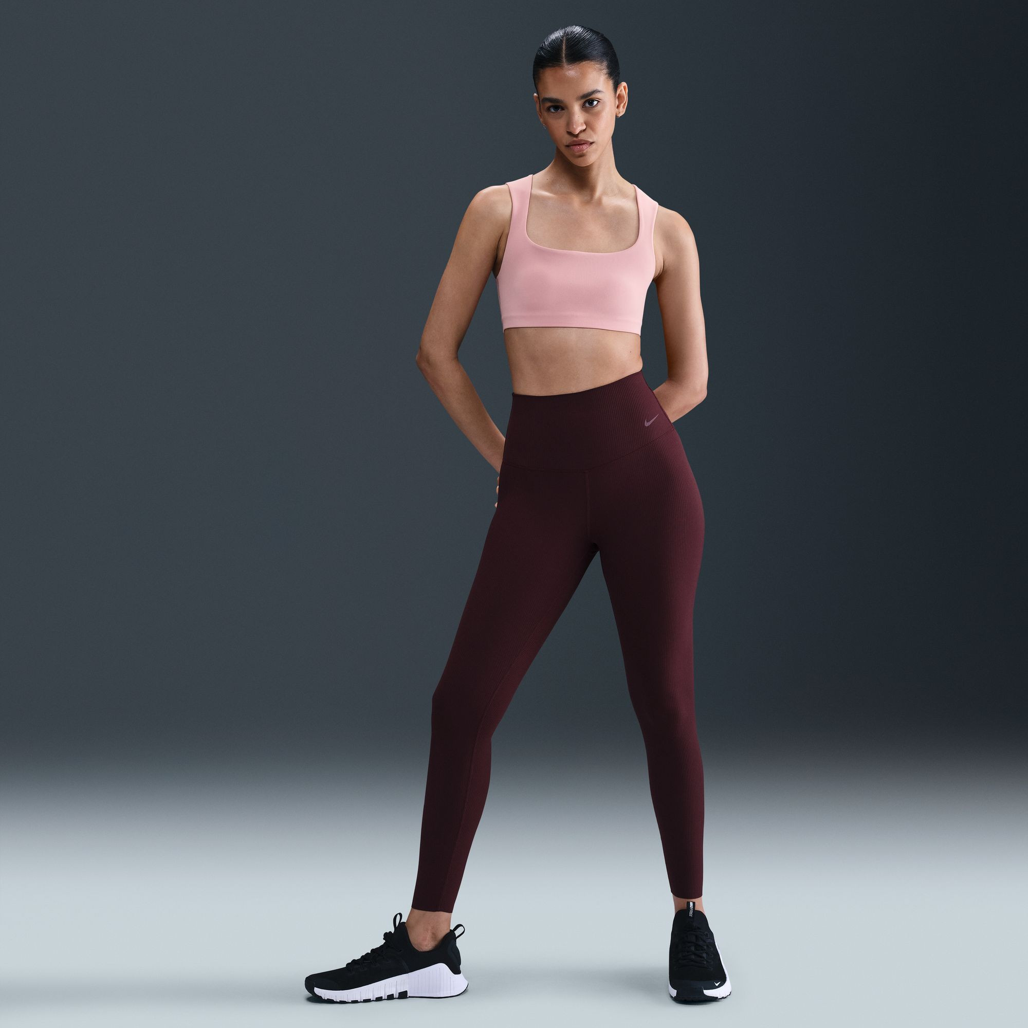 Nike Women's Zenvy Rib Gentle-Support High-Waisted 7/8 Leggings | DICK'S Sporting Goods