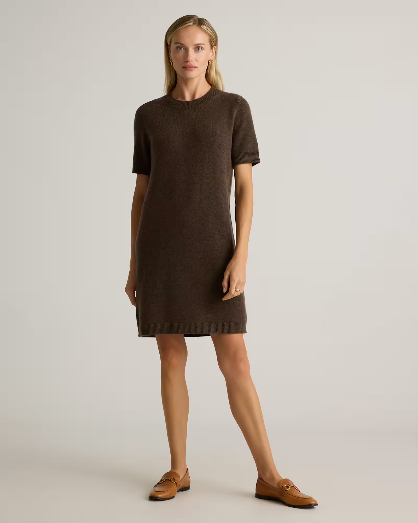 Mongolian Cashmere Short Sleeve Mini Dress | Quince