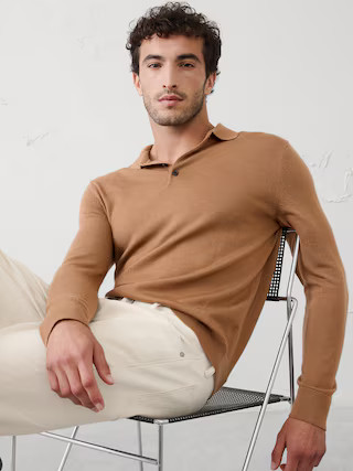 Merino Wool Sweater Polo | Banana Republic Factory