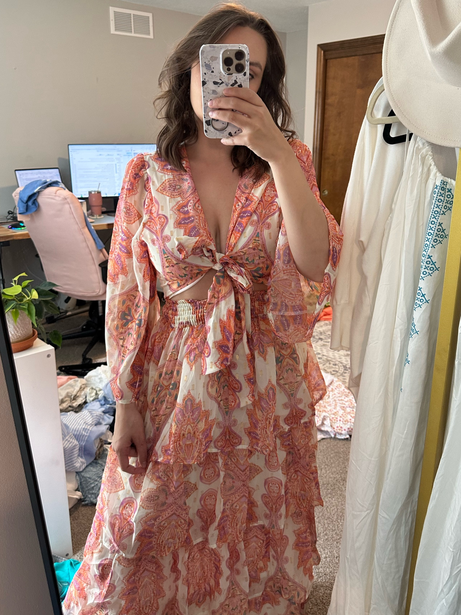 Vici matching skirt set 🧡 love this tiered skirt and tie front shirt set for this summer!!

#LTKsalealert #LTKstyletip #LTKFind