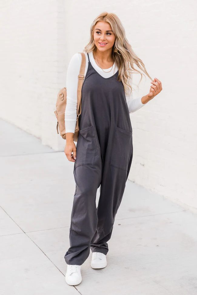 Day In The Life Charcoal Jumpsuit | Pink Lily