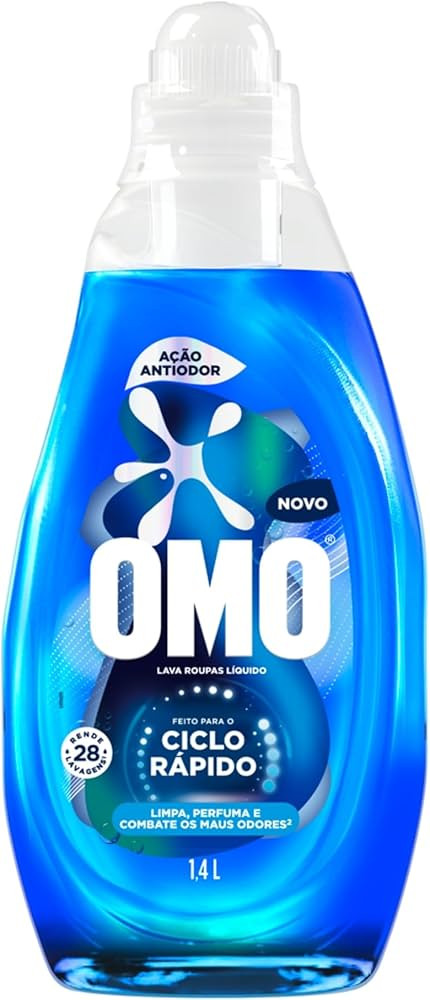 Lava-Roupas Líquido Omo Ciclo Rápido Ação Antiodor Frasco 1,4l | Amazon (BR)