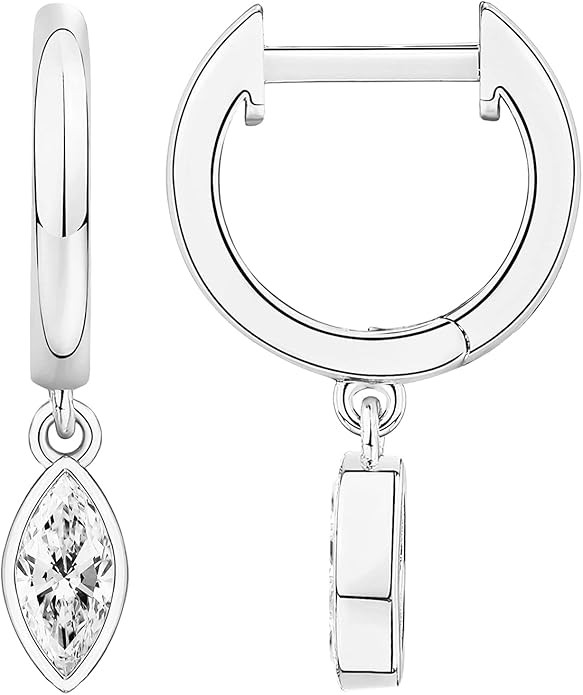 PAVOI 14K Gold Plated S925 Sterling Silver Post Lightweight Drop/Dangle Huggie Earrings for Women... | Amazon (US)