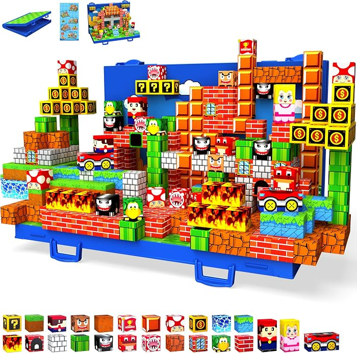 120PCS Magnetic Blocks, Magnetic Building Blocks Cubes, STEM Toy for Kid | Amazon (US)