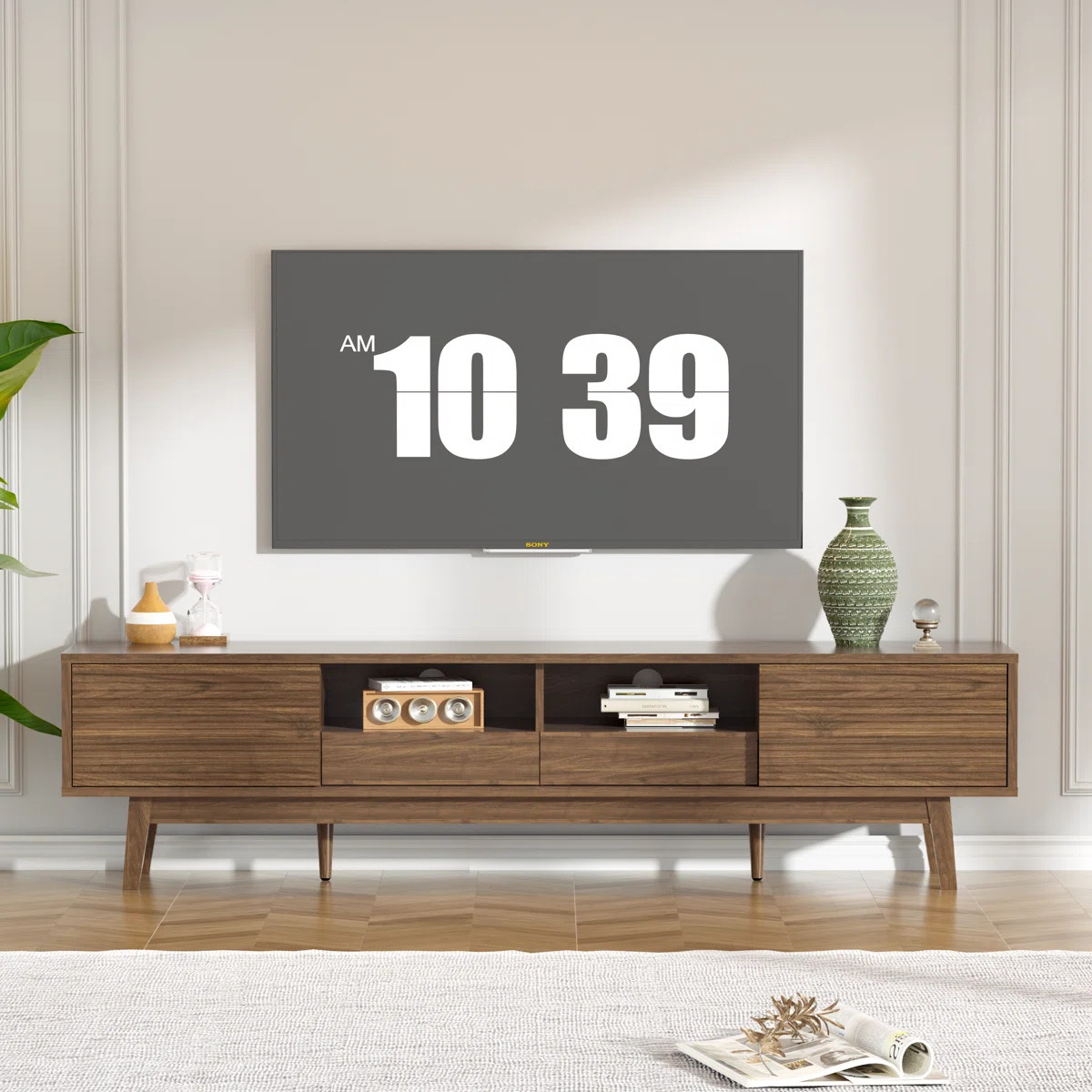 70 Inch Mid Century Modern Tv Stand For 75 Inch Tv | Wayfair North America