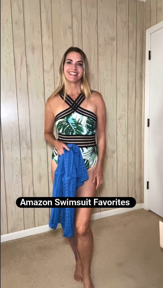 Comfortable, supportive, padded, and cute! LOVE this suit and it comes in so many colors! Wearing 4-6. Crochet coverup is breathable, priced great, and comfy too! #swimsuits #beach #coverup #womens 

#LTKSwim #LTKTravel