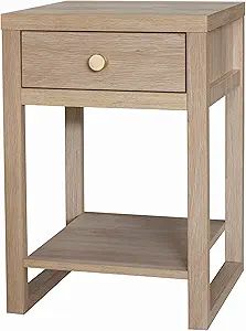 Decor Therapy Hadley 23" Side Storage Drawer Accent Table, Blondewood | Amazon (US)