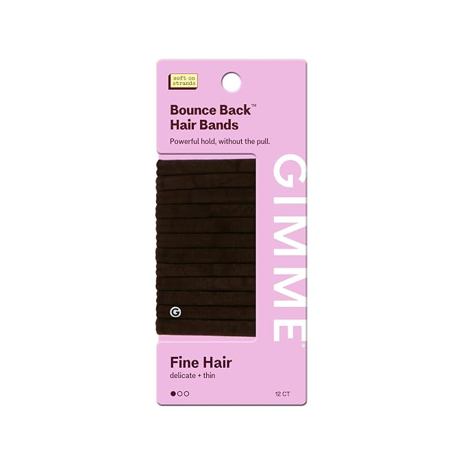 Gimme Beauty Fine Hair Elastic Bands - Slim-Fit Elastic Ties for Fine, Brittle, or Bleached Hair ... | Amazon (US)