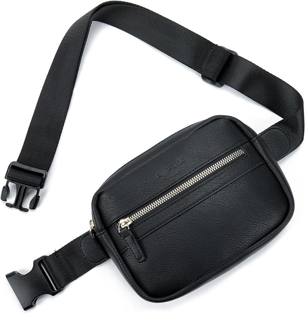 CHOLISS Fanny Packs for Women Cross Body, Small Vegan Leather Belt Bag with Extended Strap, Mini ... | Amazon (US)