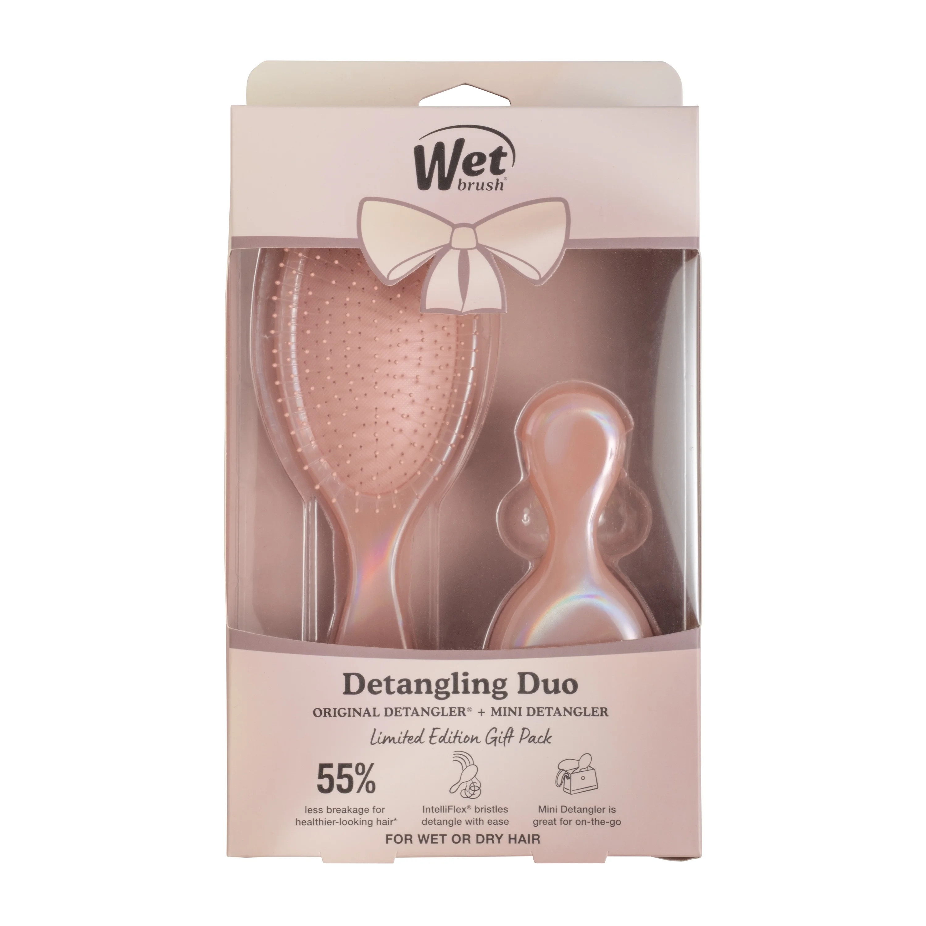 Wet Brush Original and Mini Detangler Iridescence Hair Brush Gift Set, Bronze,  Limited Edition | Walmart (US)