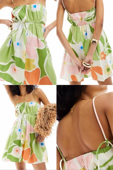 Floral dress. Ruched bust mini sundress with adjustable straps. Under £25. Spring, holidays, casual, cute.  Affordable fashion.
Wardrobe staple. Gift guide idea for her. Luxury, chic look, feminine fashion, trendy look, timeless fashion. Asos outfit idea. 



#LTKeurope #LTKuk #LTKsummer