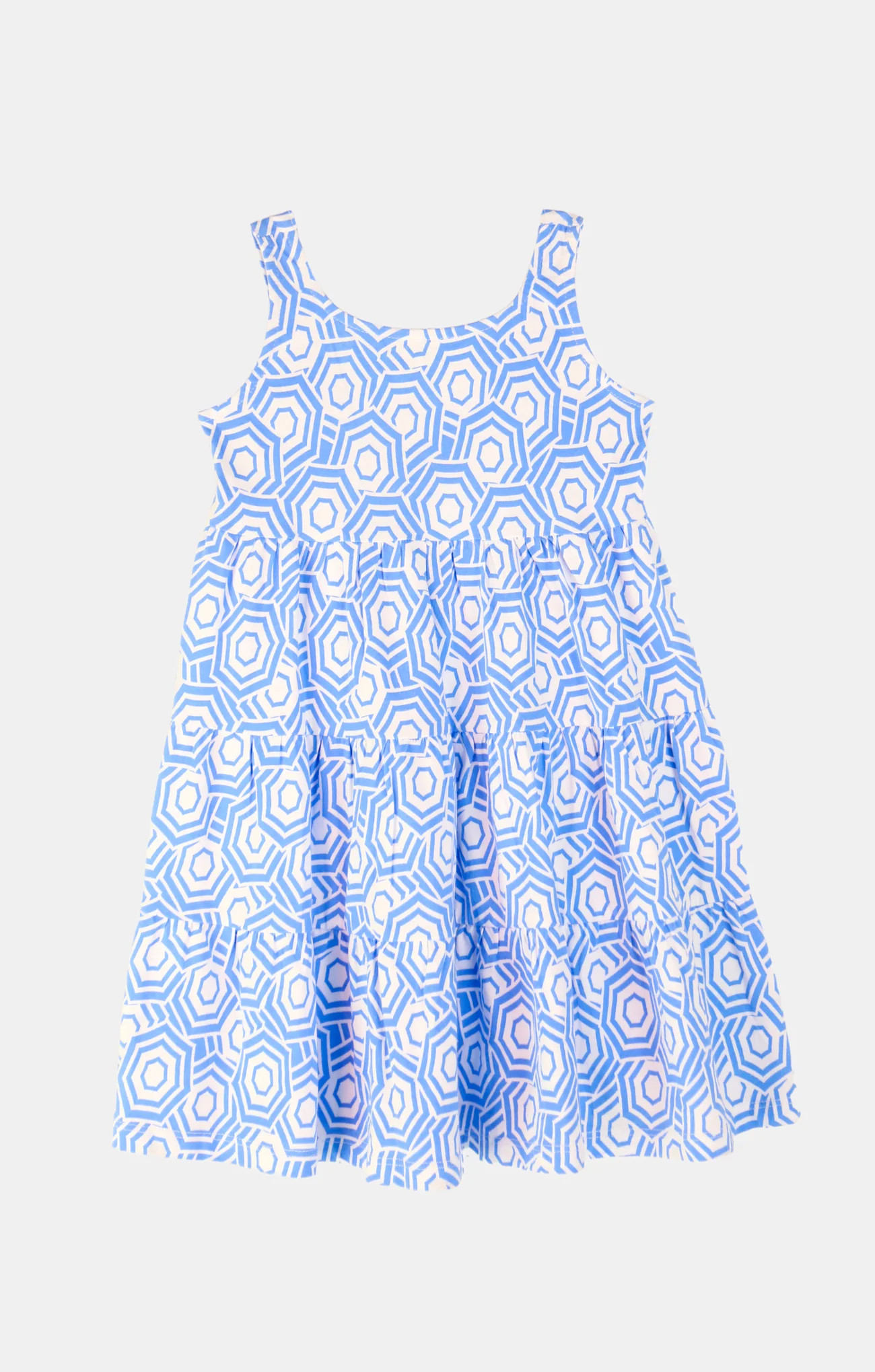 Girls Lucy Dress in Umbrella Sky | Duffield Lane