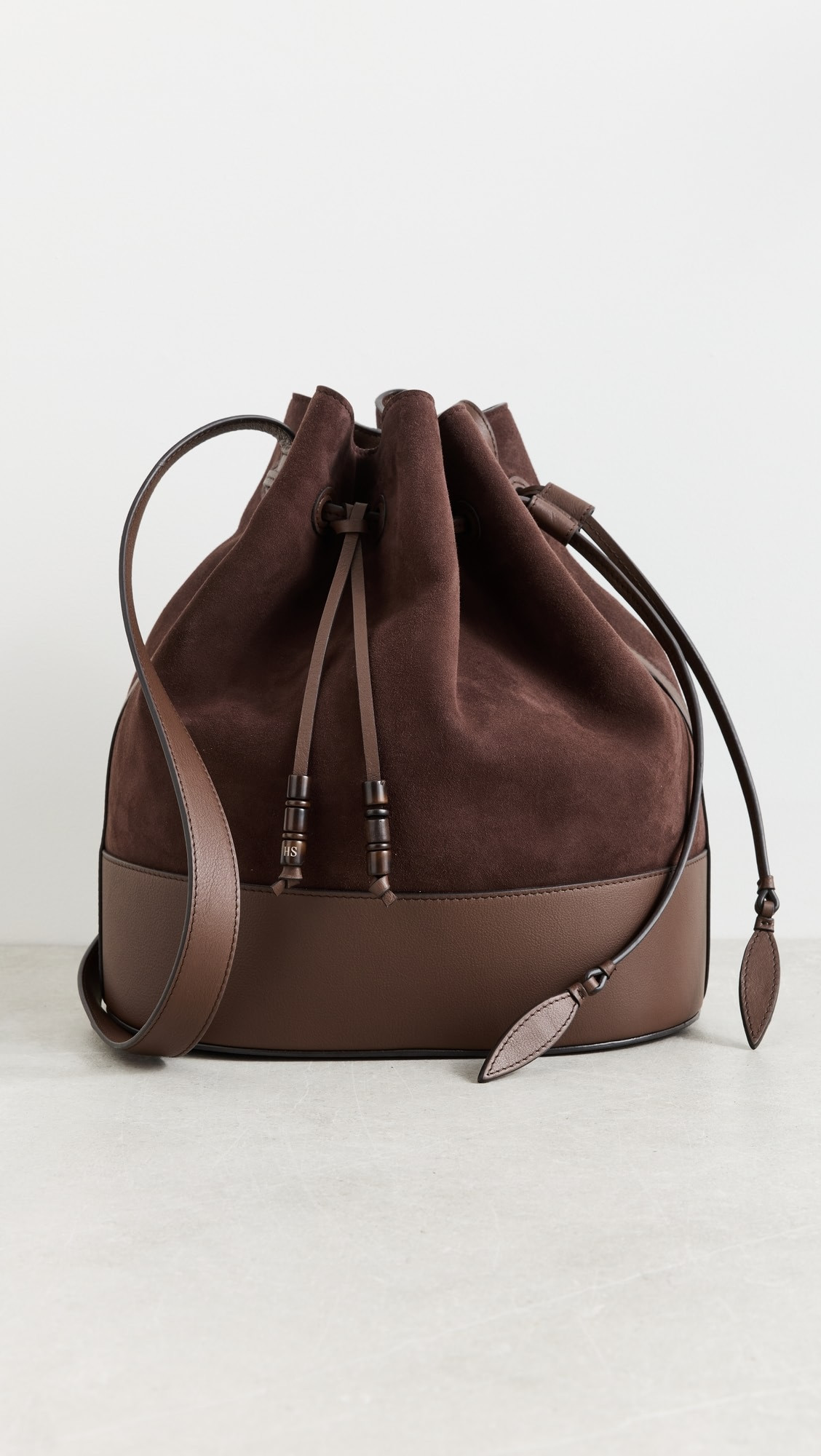 Extra Large Drawstring Bucket Bag In Suede | Shopbop