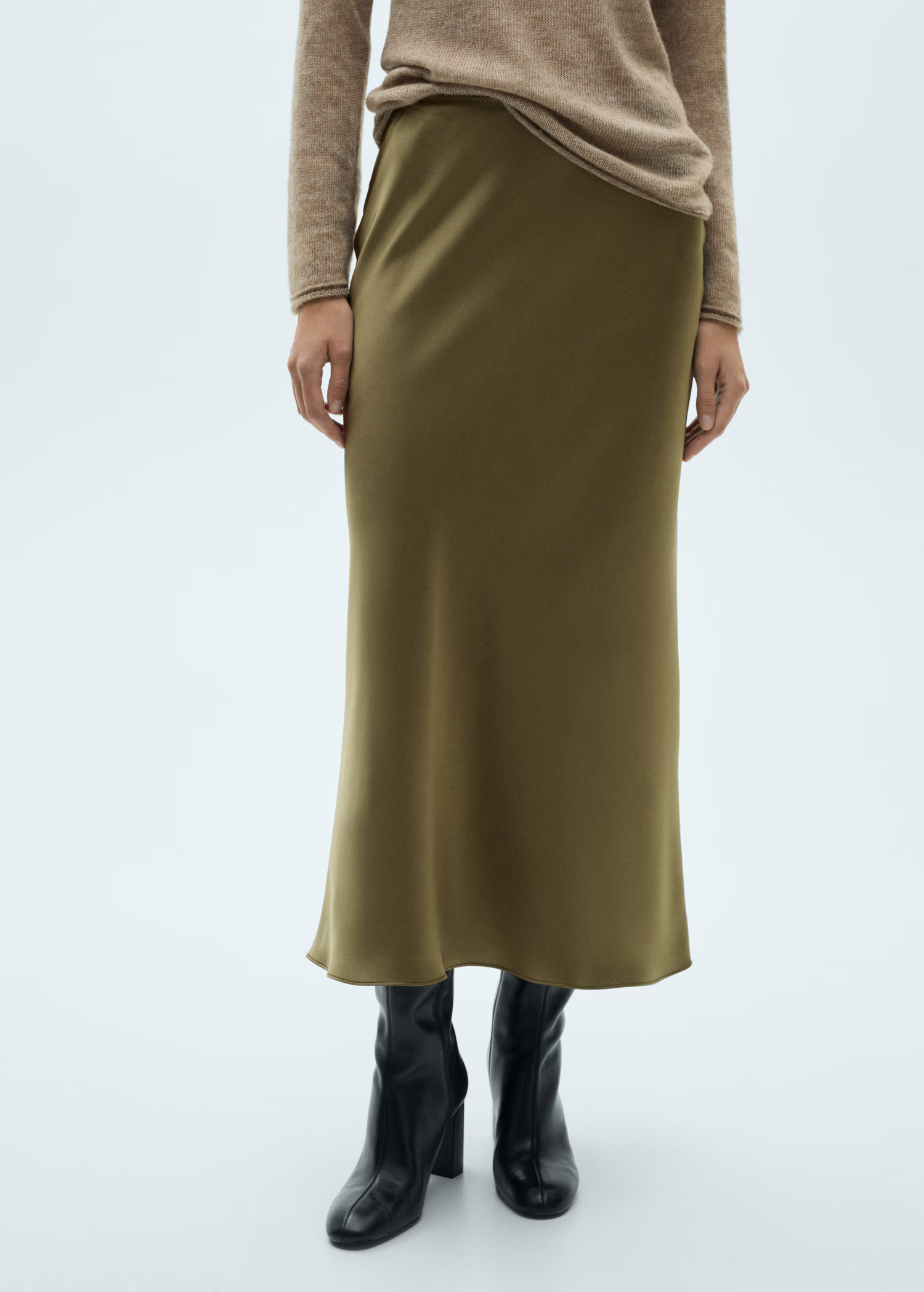 Satin long skirt | MANGO (UK)