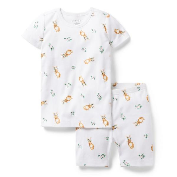 Good Night Short Pajamas in Bunny Floral | Janie and Jack