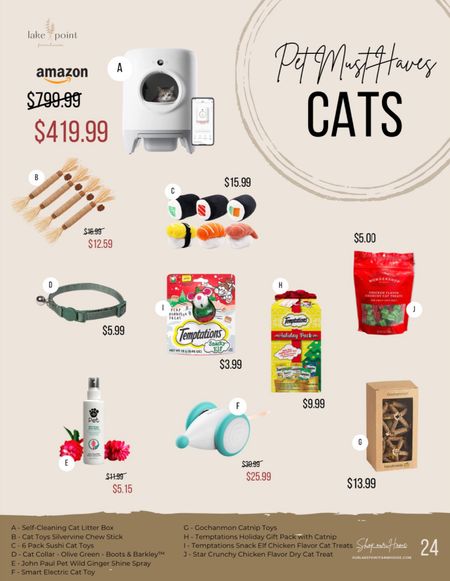 24 | Must Haves for Cats

Welcome to Our Lake Point Farmhouse’s Holiday Gift Guide! Here you can find the best sales and holiday gift finds this year! 

The ultimate gift guide for your four-legged, meowing friends!

#LTKCyberweek #LTKfamily #LTKGiftGuide