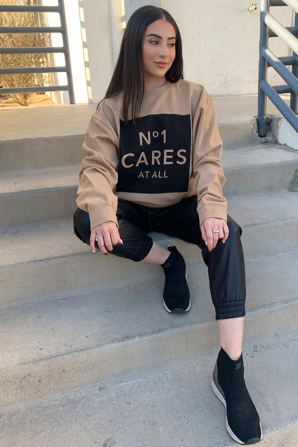 CREWNECK - No One Cares | Los Angeles Trading Co