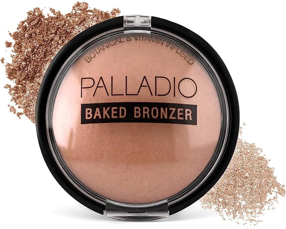 Palladio Baked Bronzer, Highly Pigmented and Easy to Blend, Shimmery Bronzed Glow, Use Dry or Wet... | Amazon (US)