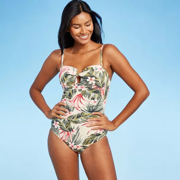 Women's Pique Bandeau Classic One Piece Swimsuit - Kona Sol™ | Target