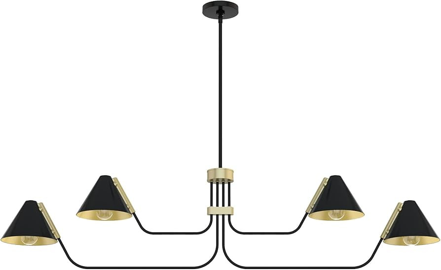Hunter - Grove Isle 4-Light Matte Black, Extra Large Chandelier, Dimmable, Modern Style, Pharmacy... | Amazon (US)