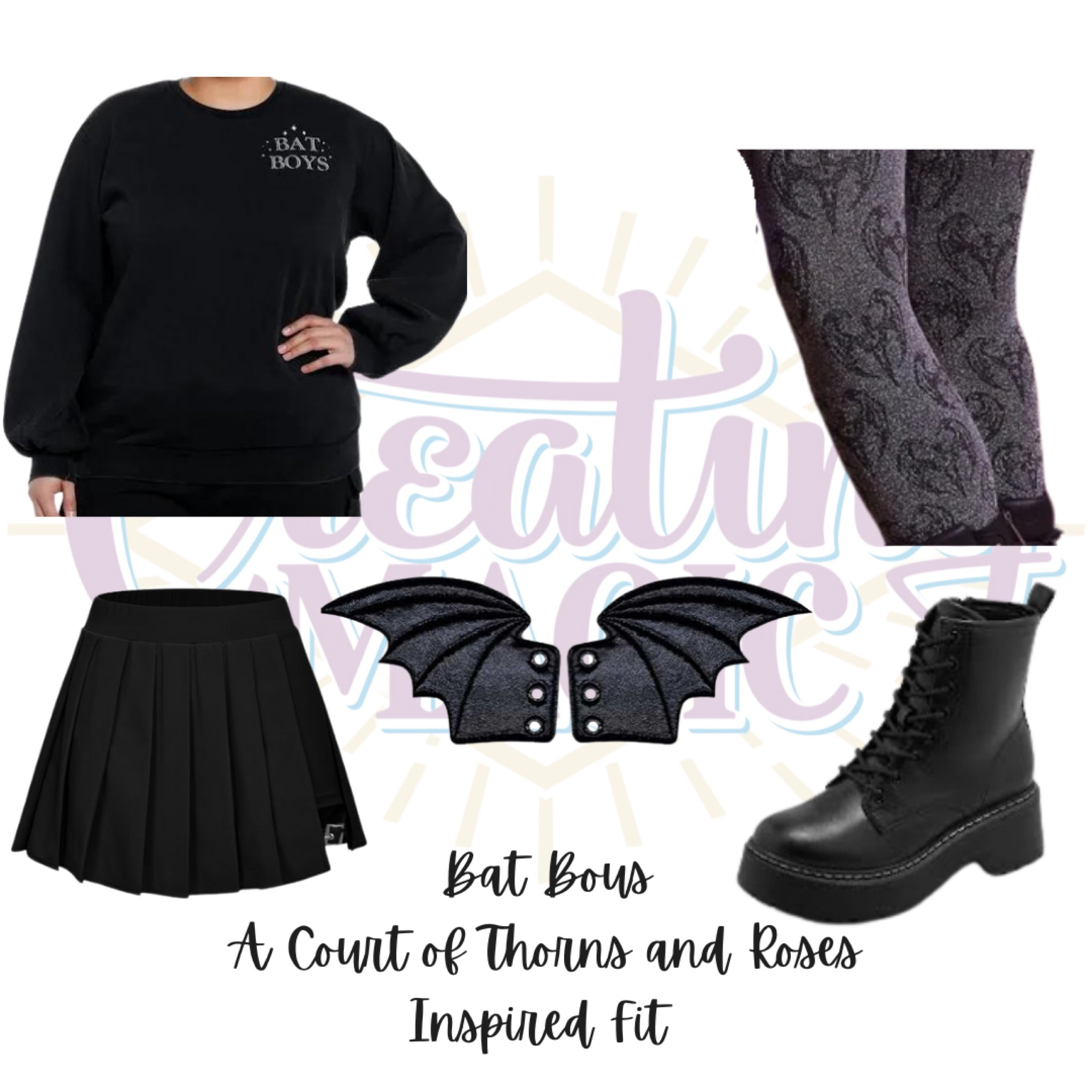 The Bat Boys of ACOTAR will love this fandom fit Created with pieces from HerUniverse, Hot Topic, Halara and SnagTights this is the perfect book look  

#LTKfindsunder100 #LTKstyletip