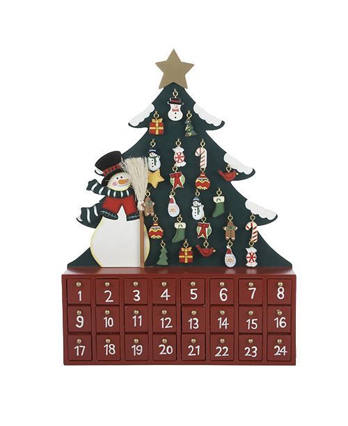 Wooden Snowman with Tree Advent Calendar | Macys (US)