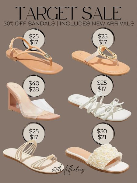 30% off sandals at Target! Includes new arrivals! ✨

Sandals. Summer outfit. Target finds. 

#LTKSaleAlert #LTKShoeCrush #LTKFindsUnder50