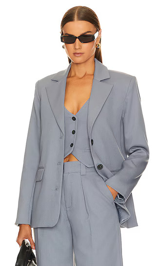 Perdita Blazer in Dove Blue | Revolve Clothing (Global)