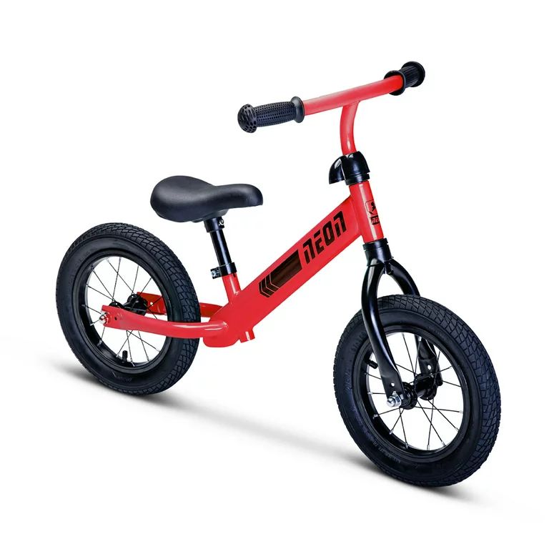 NEON Kids Balance Bike 12" Red, No Pedal (Age 3 to 5 years) Unisex | Walmart (US)