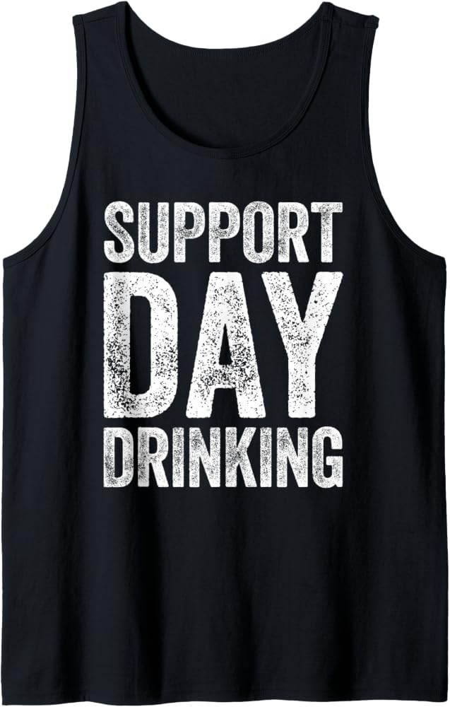 Support Day Drinking Shirt Funny Men Women Drinking Tank Top | Amazon (US)