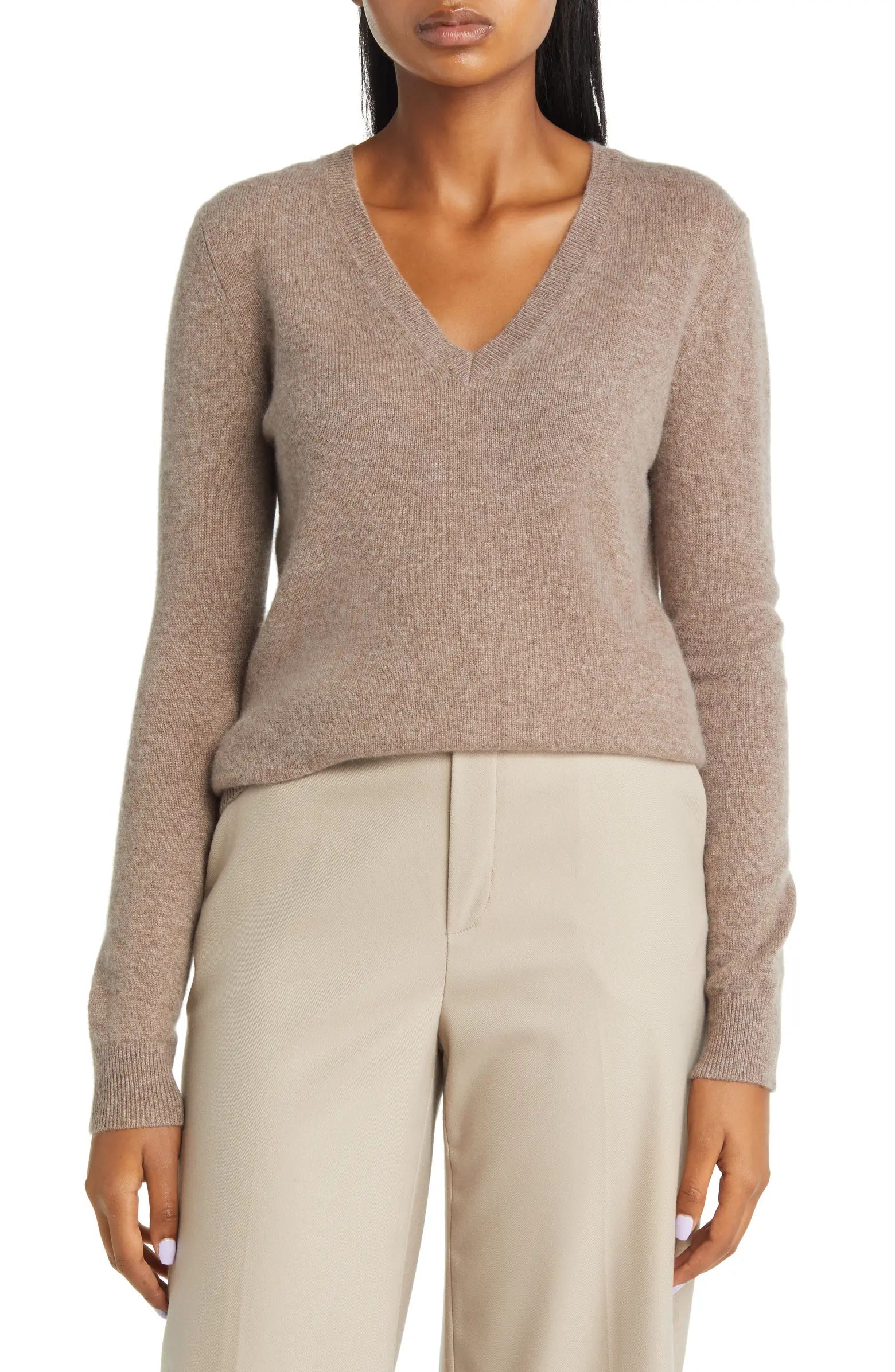 Whether lounging at home or catching up with friends at lunch, this cozy cashmere top with its de... | Nordstrom