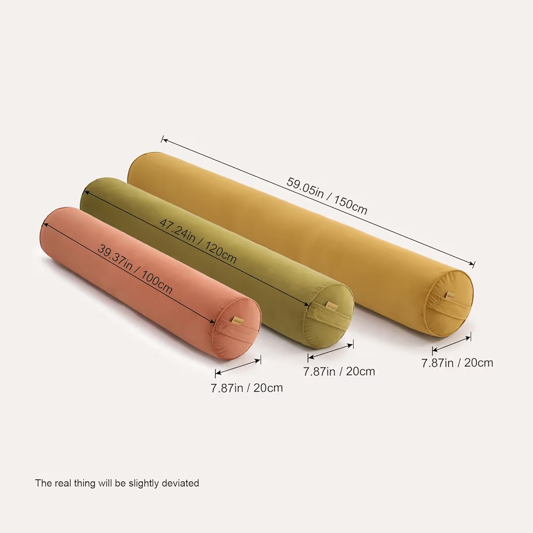Long Round Bolster Pillow for Adults, Soft Cylinder Roll Pillow for Bed & Couch, Supportive Sleep... | Amazon (US)