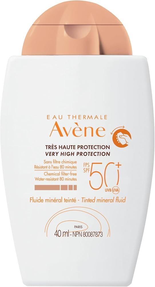 Eau Thermale Avène Protection solaire fluide minérale teintée SPF 50+, Lotion solaire pour le ... | Amazon (CA)