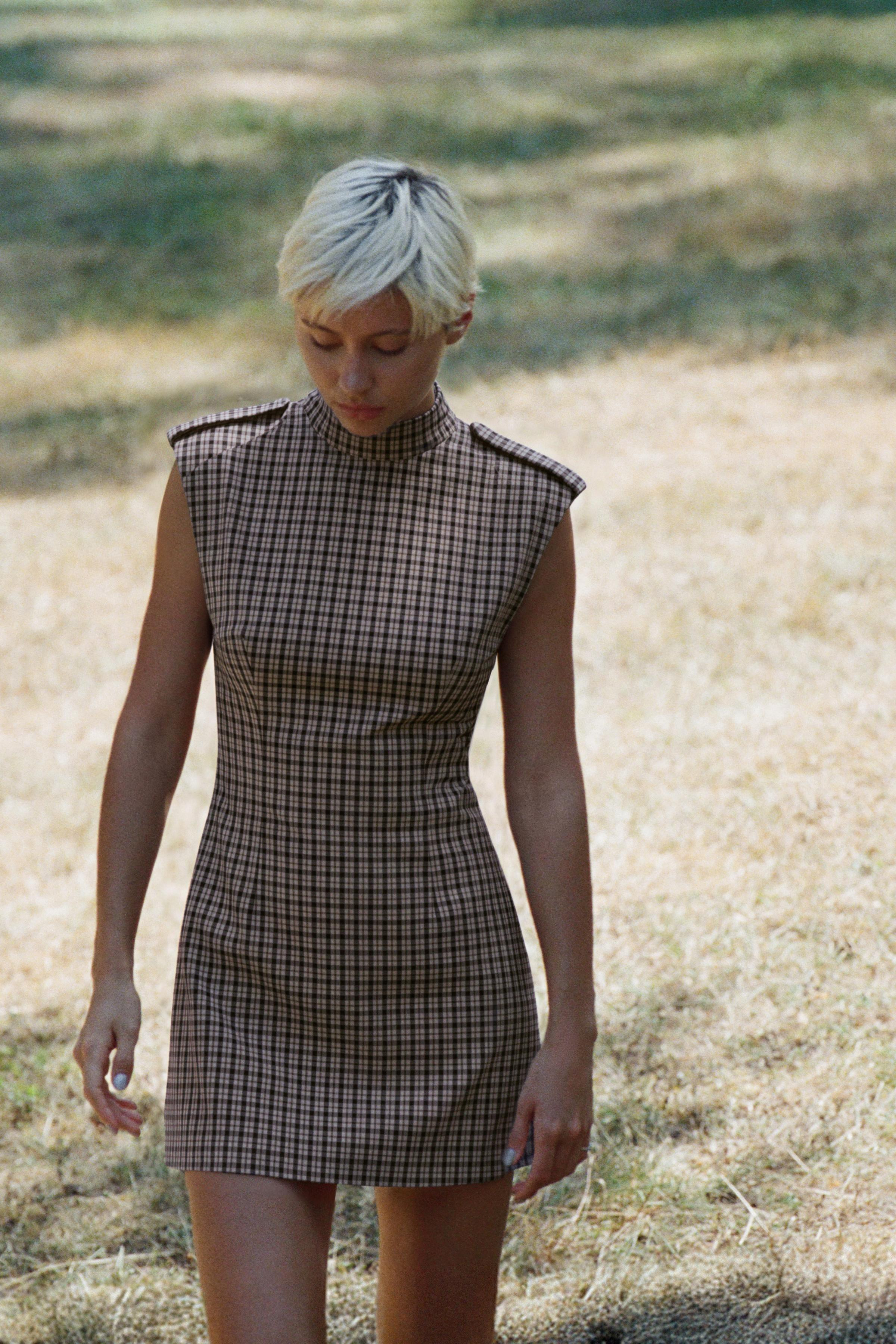 PLAID SHORT JUMPSUIT WITH LOOPS | Zara US