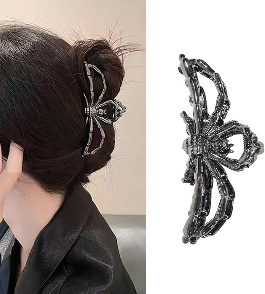 Spider Hair Clips, Claw Clips for Women and Girls, French Black Large Spider Fashion Nonslip Desi... | Amazon (US)